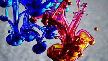 Colorful Ink Swirls Footage in Water Creating Dynamic Visual Effects video