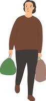 Man Tourist Character vector
