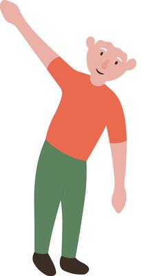 Activity Elderly Illustration in Flat Design