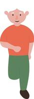 Activity Elderly Illustration with Flat Design vector