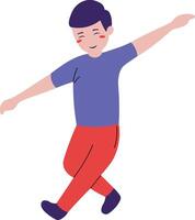 Street Dancer Character in Flat Design vector
