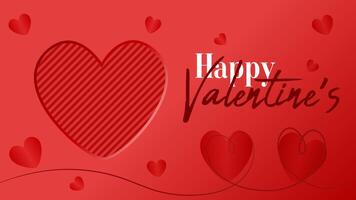 background hearts and element with red and pink color and gradient color for Happy valentine's day vector