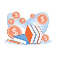 The concept of personal financial management for self-development and education. vector