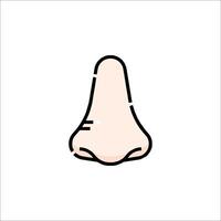 A nose icon on a white background vector