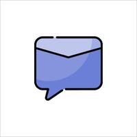 A mail icon with a message inside vector