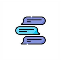 A stack of two chat bubbles icon vector
