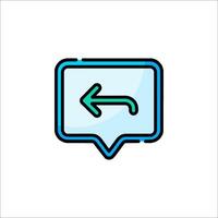 A blue and green arrow pointing to the right vector