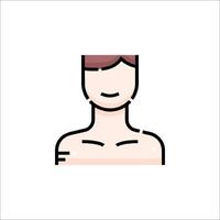 A man's chest with a tattoo on it vector