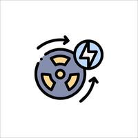 A reel with a lightning bolt on it vector