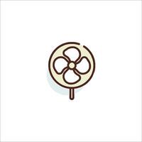 A lollipop icon with a fan on it vector
