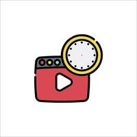 A player with a clock on it vector