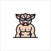 A cartoon character with a mask and a shirt vector