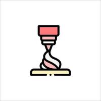 A stamp with a red and pink swirl on it vector