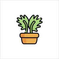 A potted plant icon on a white background vector
