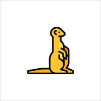 A meerkat is sitting on its hind legs vector
