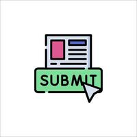 Submit button icon illustration vector