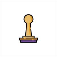 A golden key icon on a white background vector