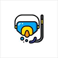 A diving mask and snorkel icon vector