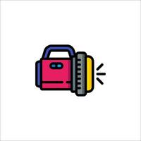 A colorful camera icon on a white background vector