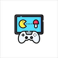 A game controller and a computer screen vector