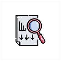 Magnifying document icon illustration vector
