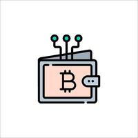 Bitcoin wallet icon illustration vector