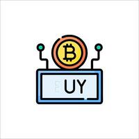 Bitcoin exchange icon vector