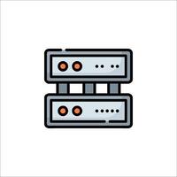 Server rack icon illustration vector