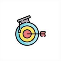 A colorful arrow and target icon vector