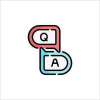 Qa and aa logo design vector