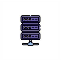 A server with three rows of three computers vector