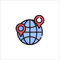 Map pin icon illustration vector