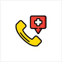 A phone icon with a red cross and a phone vector