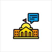 The capitol building with speech bubble vector