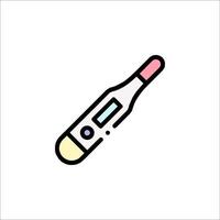 A thermometer icon on a white background vector