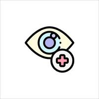 An eye with a cross on it vector