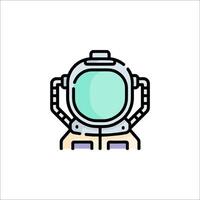 An astronaut helmet icon on a white background vector