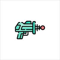 A gun icon with a red dot on it vector