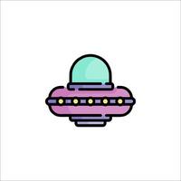 Alien spaceship icon illustration vector