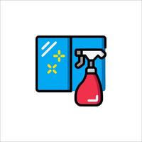 A spray bottle and a window cleaner icon vector