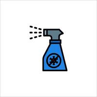 A spray bottle with a no spray sign on it vector