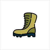 A green boot icon on a white background vector