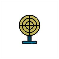 A small, flat icon of a radar target vector