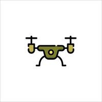 A green and black robot icon on a white background vector