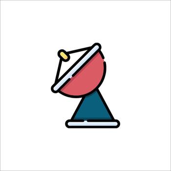 A red and blue object with a white background vector