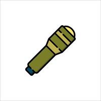 A green microphone icon on a white background vector