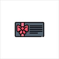 A gift certificate icon with a bow vector