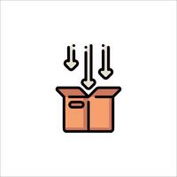 A box with arrows coming out of it vector