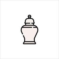 An icon of a vase with a lid on it vector