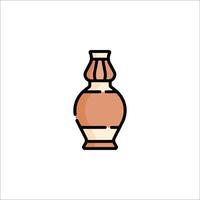A bottle with a lid on it in a line style vector
